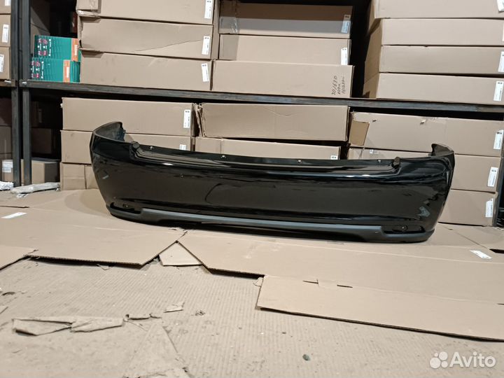 Бампер задний приора хэтчбек сине черный (космос )