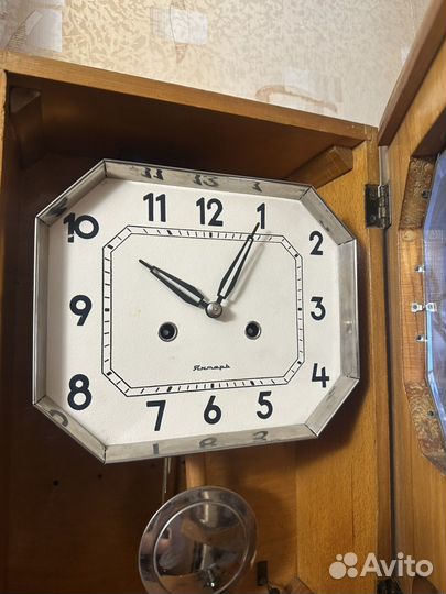 Часы янтарь с боем