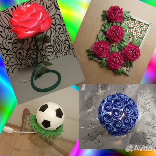 Ростовые цветы светильники из изолона