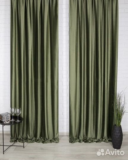 Шторы бархат Беллиссимо тросниковый новые пошив