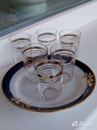 Рюмка винтаж с золотым ободком СССР