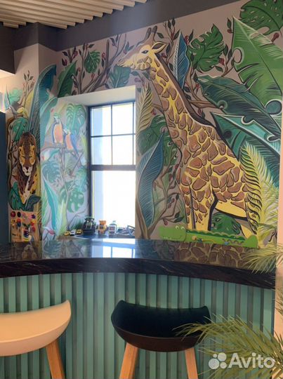 Художественная роспись стен, художник Мурманск