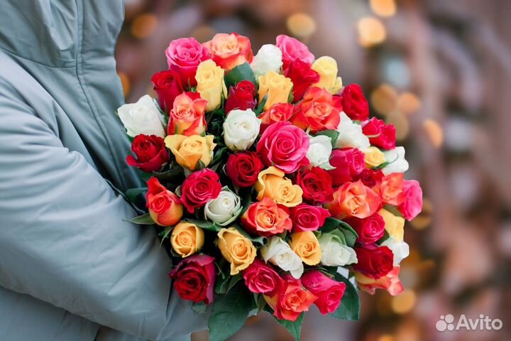 Розы цветы букеты 25 31 51 101 опт