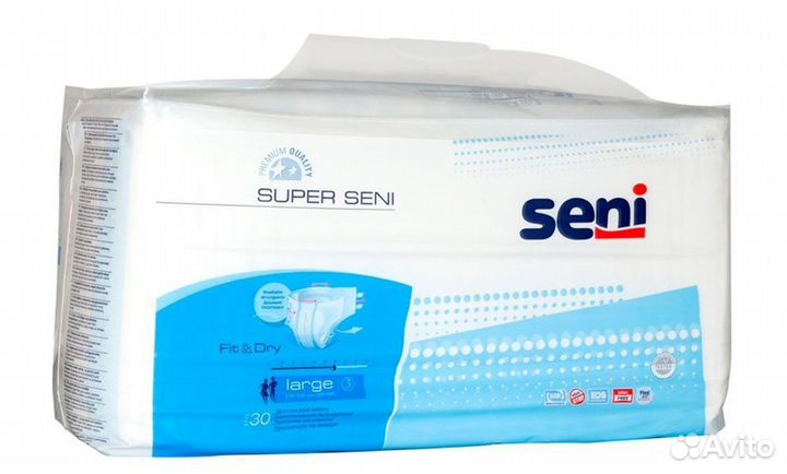 Памперсы для взрослых размер m по 30 штук