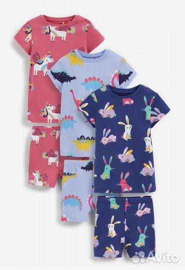 Новые пижамы единороги/динозавры next, 86 см