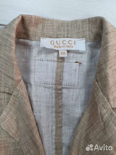 Пиджак детский льняной