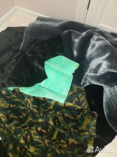 Мех искусственный ткань (остатки разные)