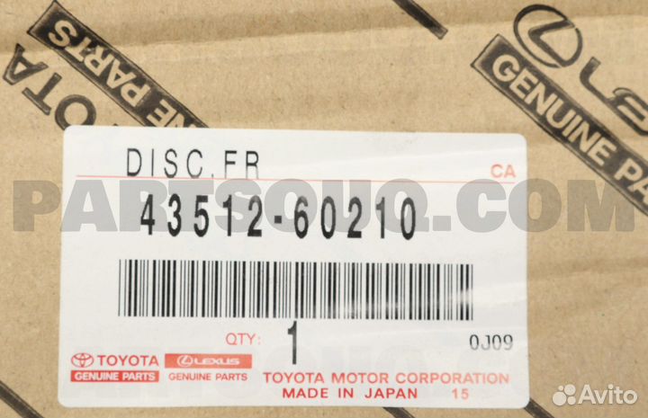 Toyota land cruiser 200/LX диск тормозной передний