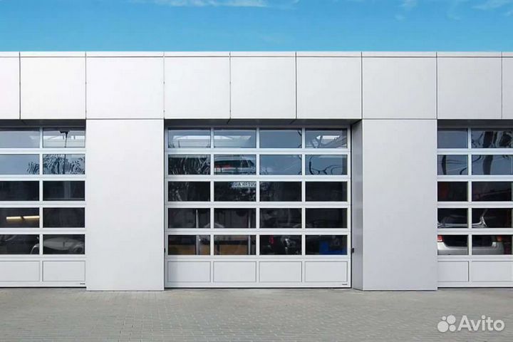 Секционные ворота панорамные