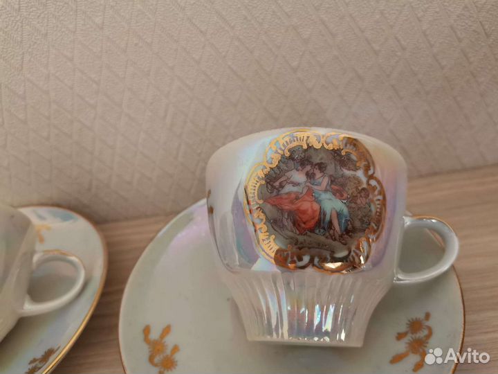 Старинный кофейный набор.Мадонна гдр