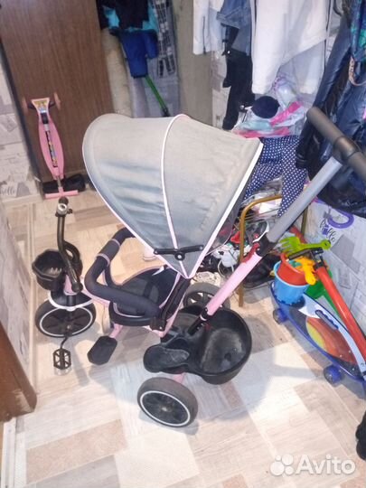 Велосипед с родительской ручкой