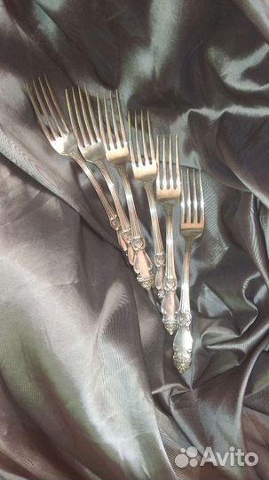 Вилки,ложки посеребрение