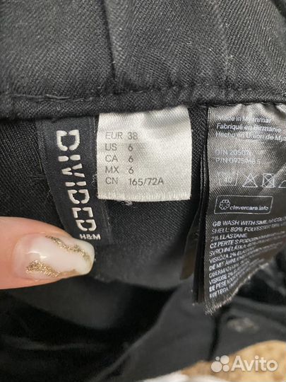 Брюки черные с завышенной талией