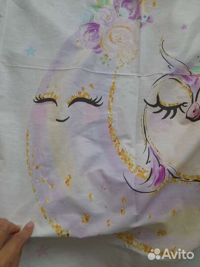 Простыня на резинке в детскую кроватку 120х60 см