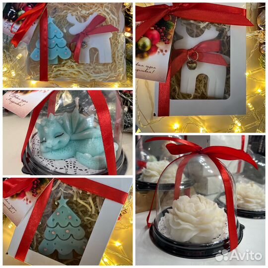 Свечи праздничные, новогодние, декор