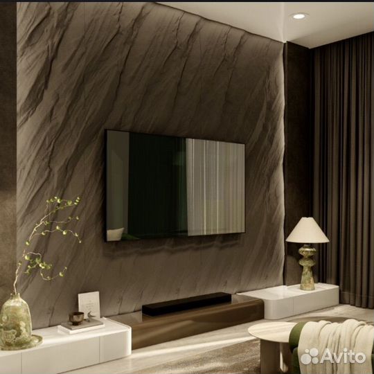 3D гипсовые панели скала