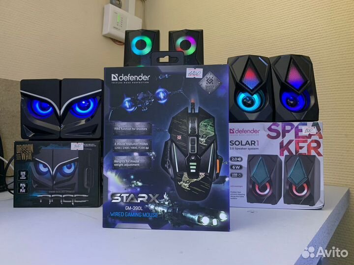 Колонки, клавиатуры, наушники, мышки, приставки