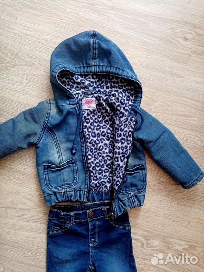 Джинсовка и джинсовые штаны на 1-2 г для девочки