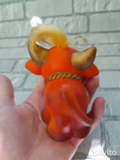 Игрушка бычок резиновый, винтаж, редкий