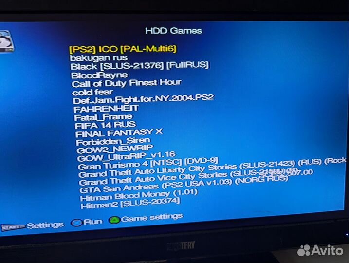 Адаптер + HDD 250gb 60 игр для PS2 fat