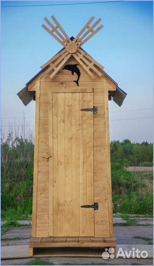 Дачный туалет деревянный прямоугольник вмн 791