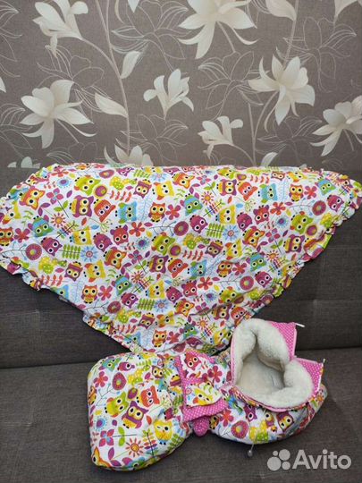 Конверт на выписку для девочки осень зима