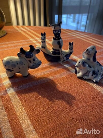 Фигурки гжель времен СССР
