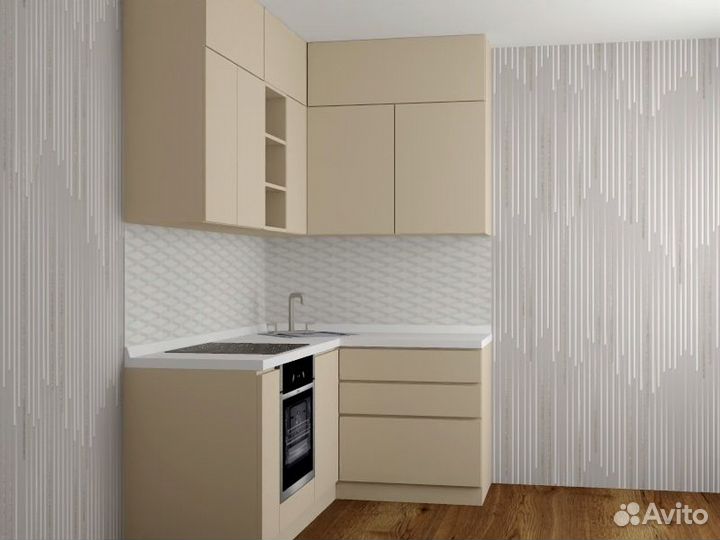 Кухня бежевая от производителя на заказ