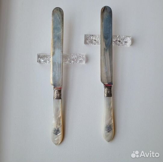Антикварные ножи из перламутр и серебра
