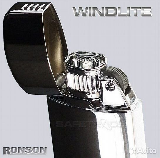 Зажигалка бензиновая Ronson Windlite Shiney Chrome