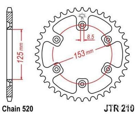 Звезда ведомая JTR210 39