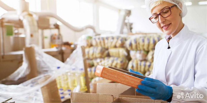 Сотрудники на пищевое производство