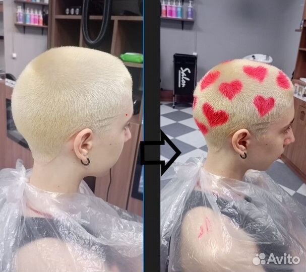 Сложное окрашивание волос, стрижка, укладка