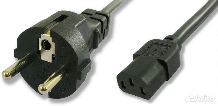 Кабель питания 3-х контактный с евровилкой, новый