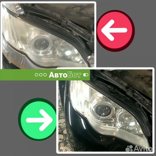 Полировка фар №1 во Владимире (брoнь полиypeтaнoм)