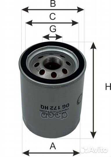 Фильтр масляный двигателя;ford, chevrolet