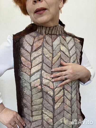 Манишка жилет валяный 