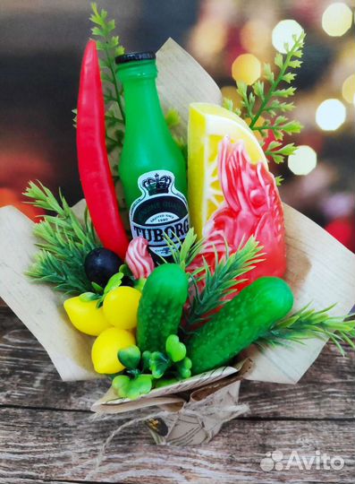 Мужские букеты из мыла