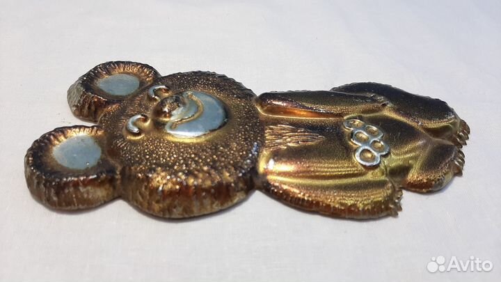 Олимпийский Мишка панно металл дюраль СССР