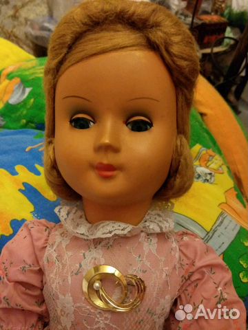 Антикварная огромная редкая кукла. Фарфор