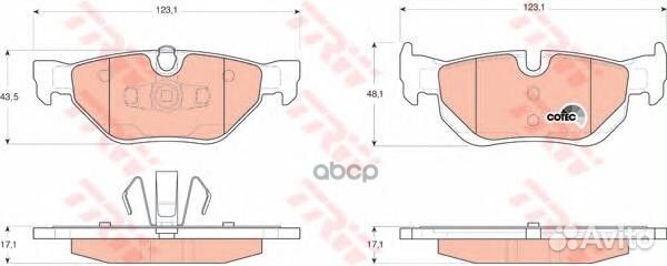 Колодки торм.зад. GDB1626 TRW