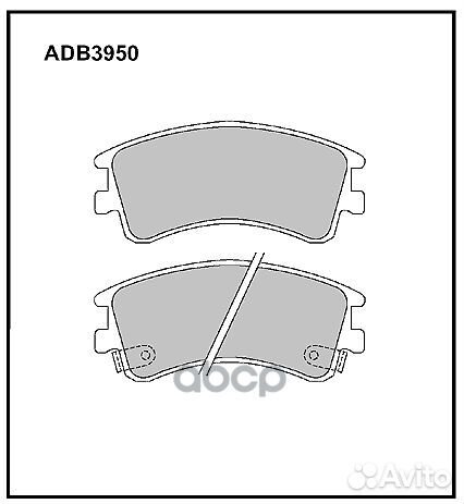 Колодки тормозные дисковые ADB3950 allied nippon