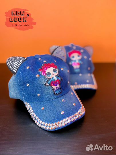 Новая детская джинсовая бейсболка 50 52