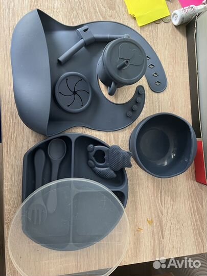 Набор детской силиконовой посуды