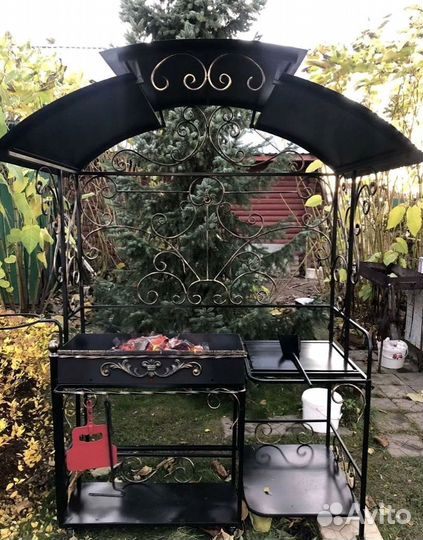 Мангал с печью