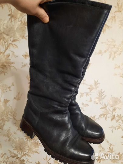 Зимние женские сапоги 40 натуральная кожа