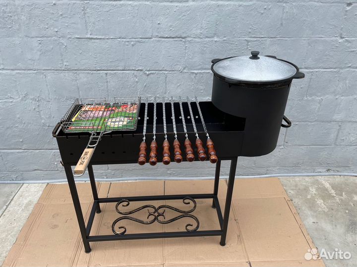 Мангал с печкой под казан 8,10,12л арт. 172/3