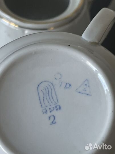 Рижский фарфор сахарница и чашка