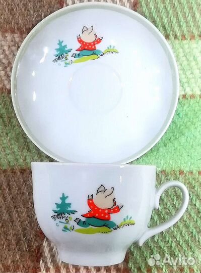 Детская посуда СССР Три поросенка и другие