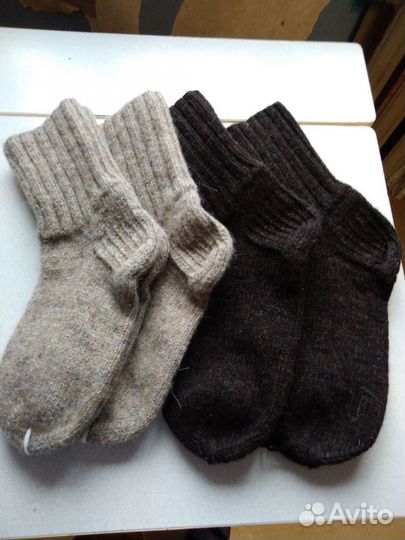 Носки ручной вязки шерстяные
